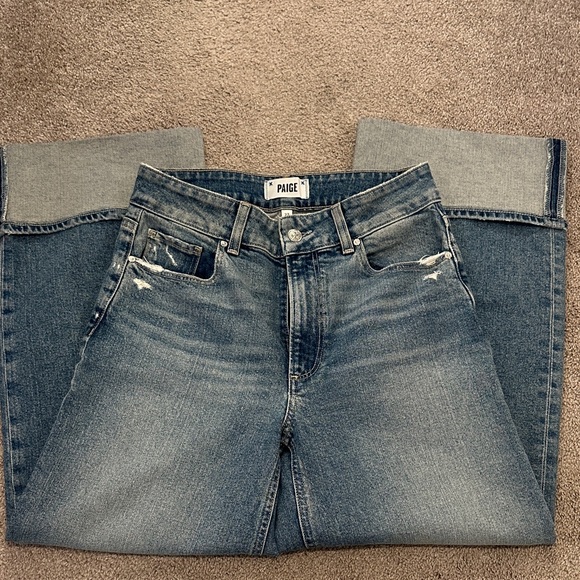 Paige Sasha Cuffed Light-Mid Wash Jeans - Picture 4 of 11
